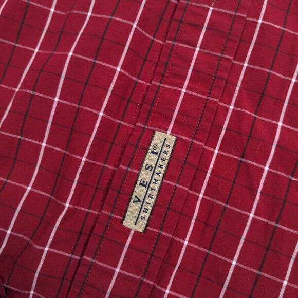 IU Indiana Hoosiers Casual Business Button Front Shirt Men Sz 2XL Red Plaid - Picture 8 of 8